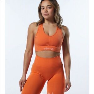 Alphalete Amplify Bra & Legging Set Faded Strawberry Size Small HCTS Collection
